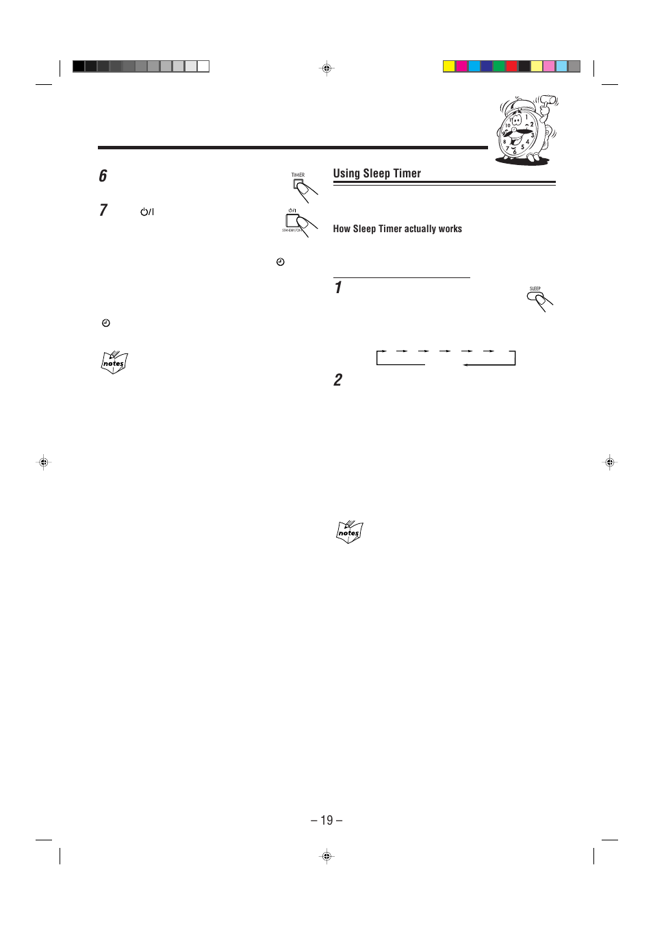 Using sleep timer | JVC UX-P7 User Manual | Page 21 / 24