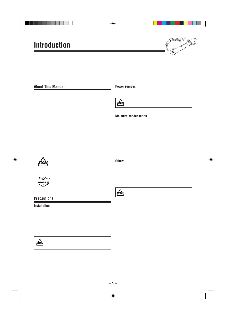 Introduction | JVC UX-P7 User Manual | Page 3 / 24