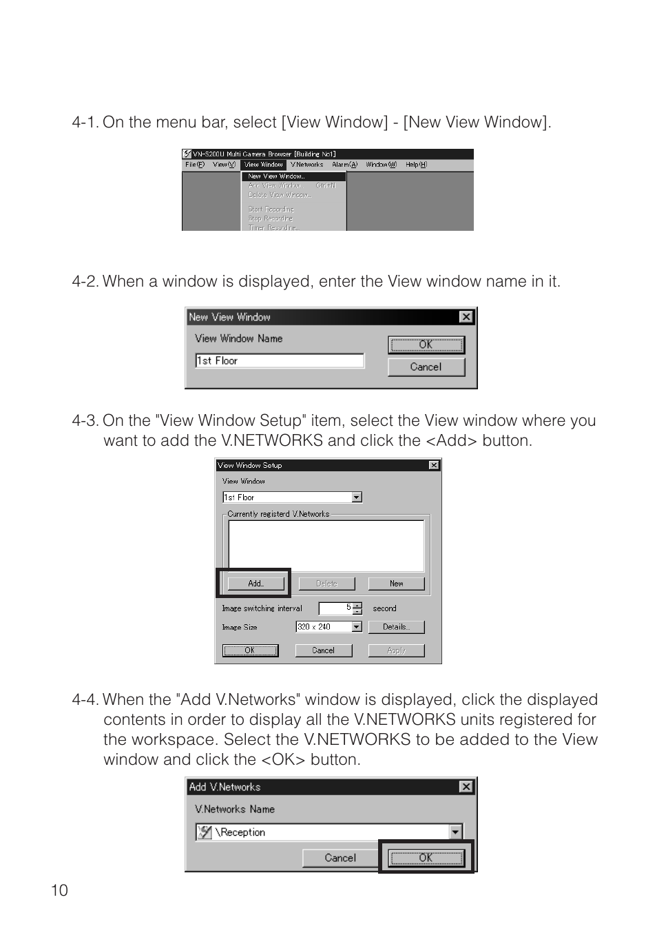 Create a view window | JVC VN-S200U/S100U User Manual | Page 10 / 44