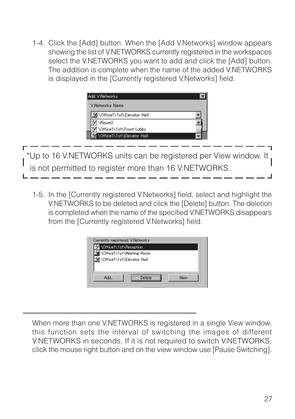 Changing the image switching interval | JVC VN-S200U/S100U User Manual | Page 27 / 44