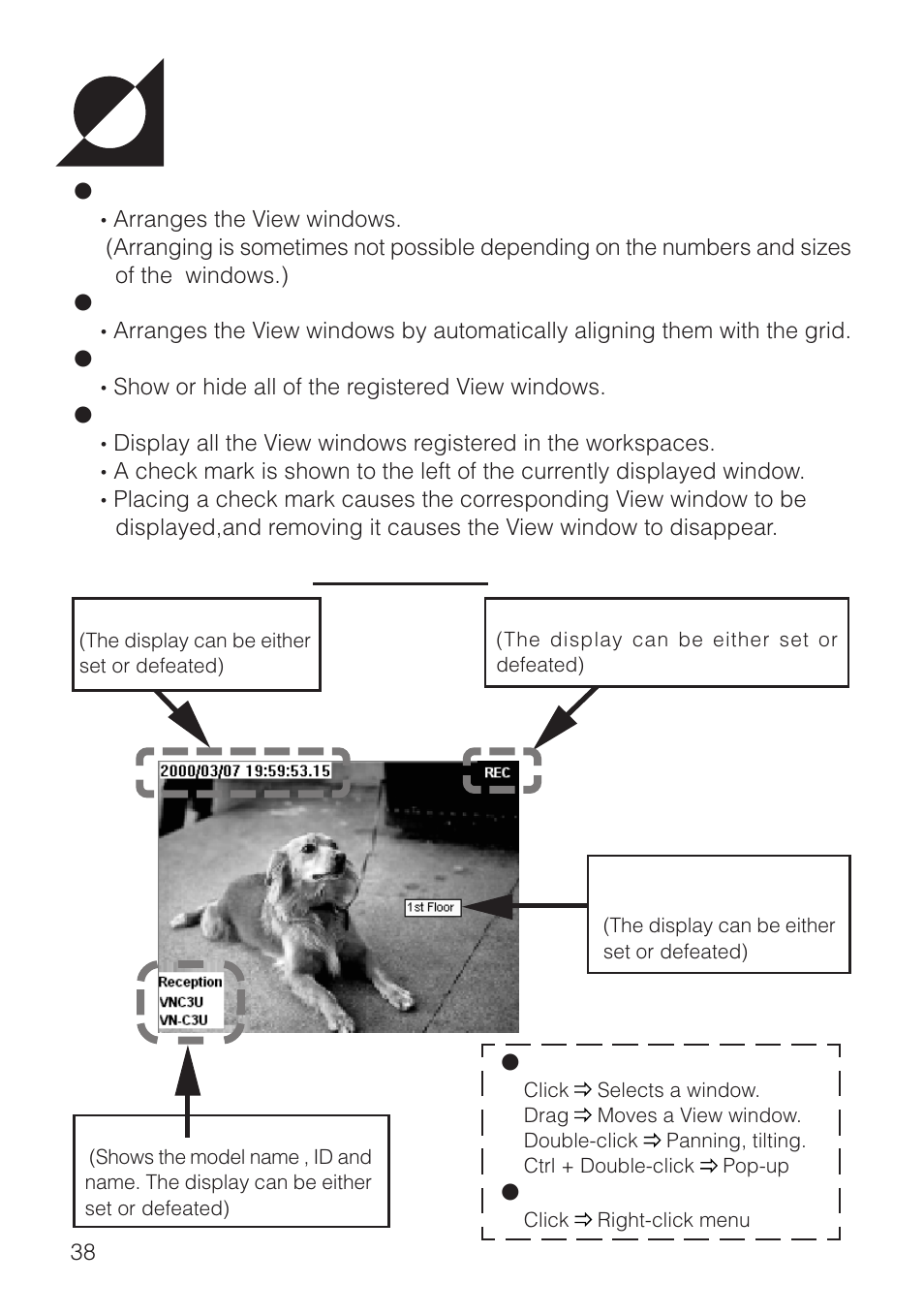 Arranging the windows | JVC VN-S200U/S100U User Manual | Page 38 / 44