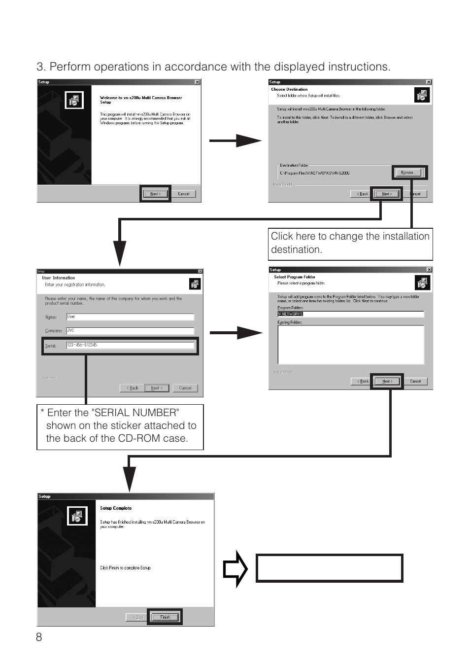 JVC VN-S200U/S100U User Manual | Page 8 / 44