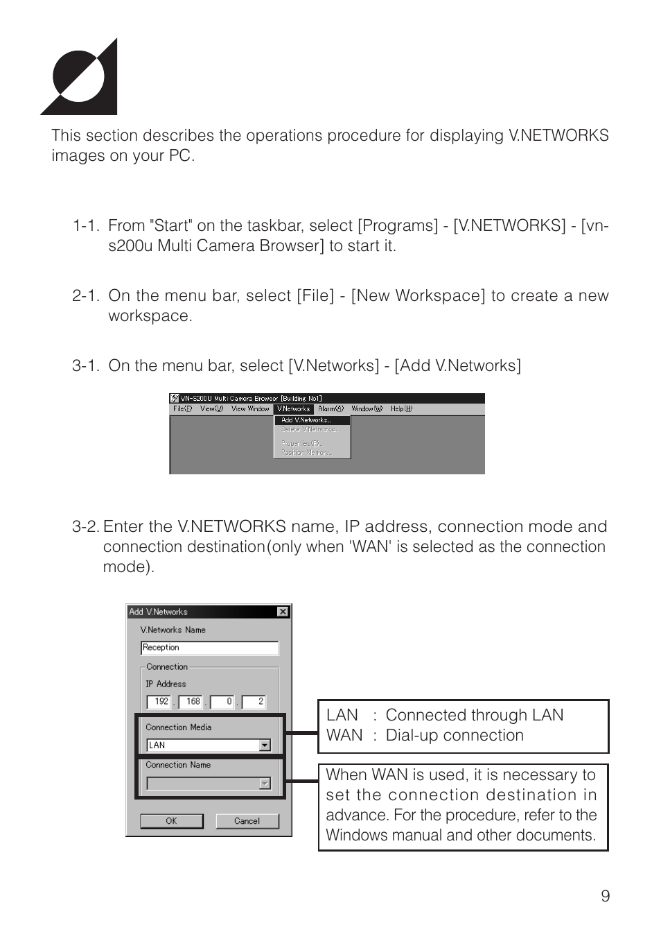 JVC VN-S200U/S100U User Manual | Page 9 / 44