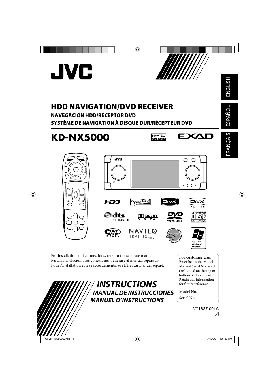 JVC KD-NX5000- User Manual | 357 pages