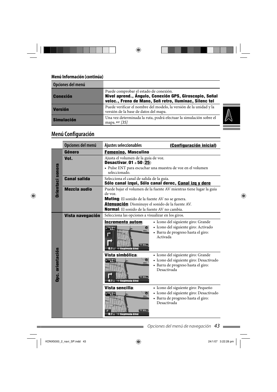 Menú configuración | JVC KD-NX5000- User Manual | Page 161 / 357