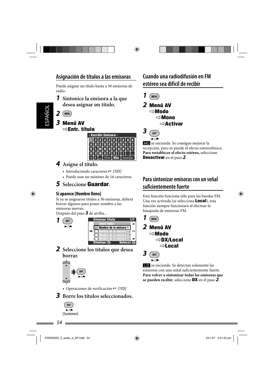 Asignación de títulos a las emisoras | JVC KD-NX5000- User Manual | Page 172 / 357