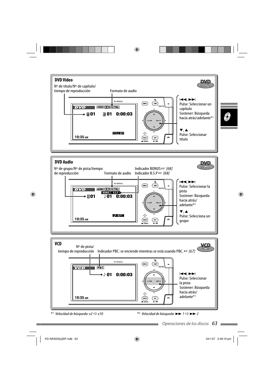 Dvd audio dvd vídeo | JVC KD-NX5000- User Manual | Page 181 / 357