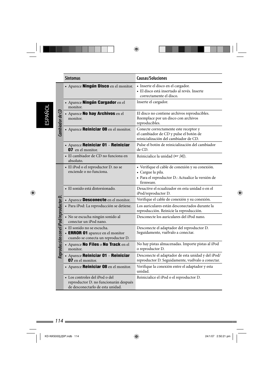 Esp añol 114 | JVC KD-NX5000- User Manual | Page 232 / 357