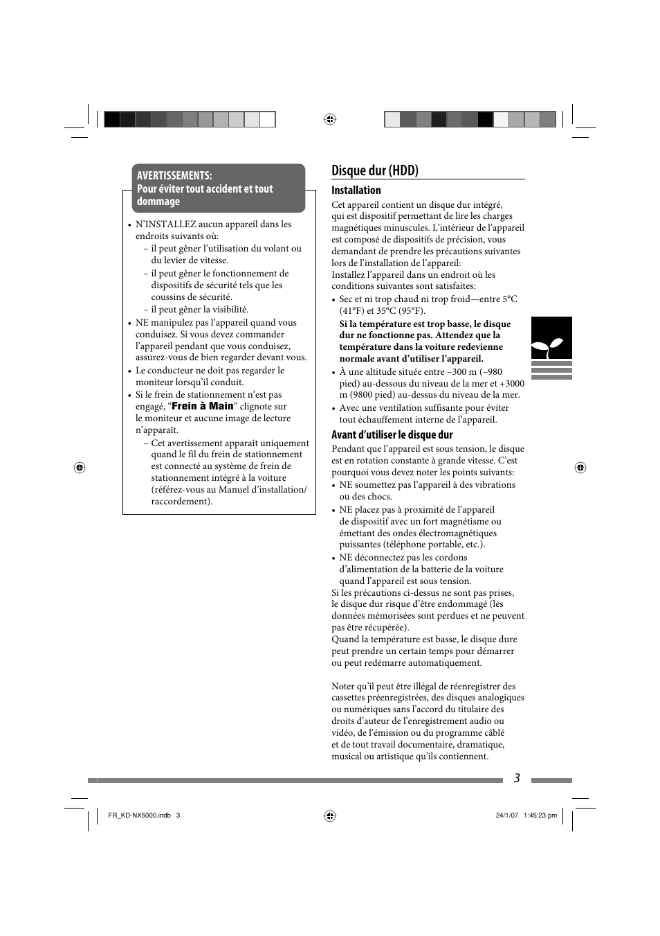 Disque dur (hdd) | JVC KD-NX5000- User Manual | Page 239 / 357