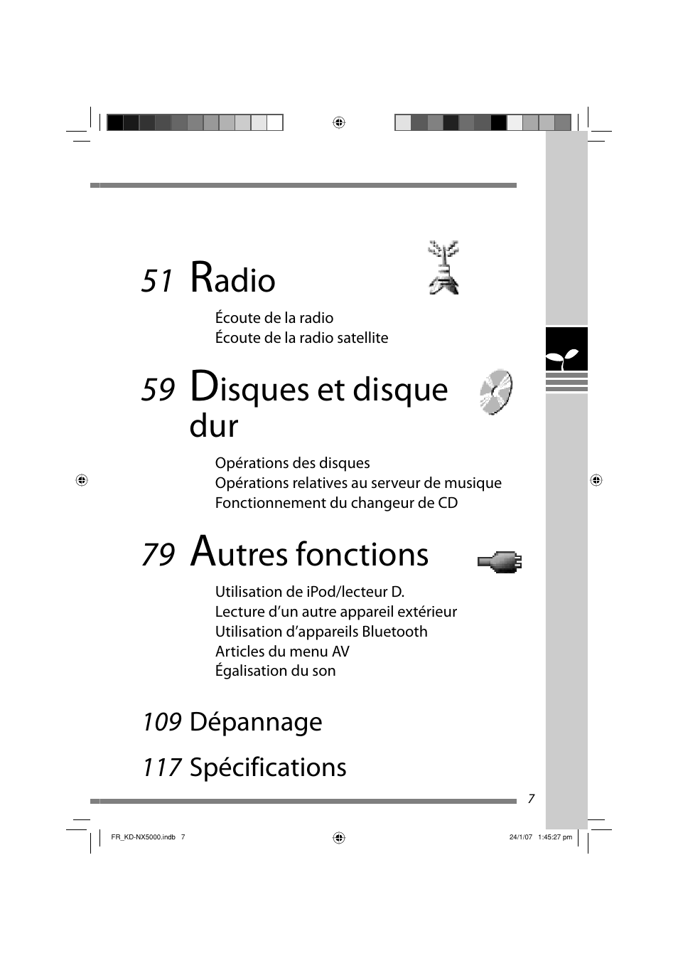 Adio, Isques et disque dur, Utres fonctions | JVC KD-NX5000- User Manual | Page 243 / 357