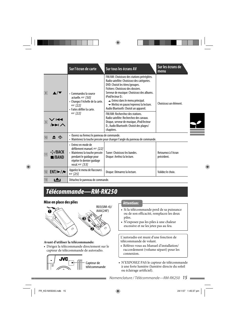 Télécommande—rm-rk250, Back 7 /band | JVC KD-NX5000- User Manual | Page 251 / 357