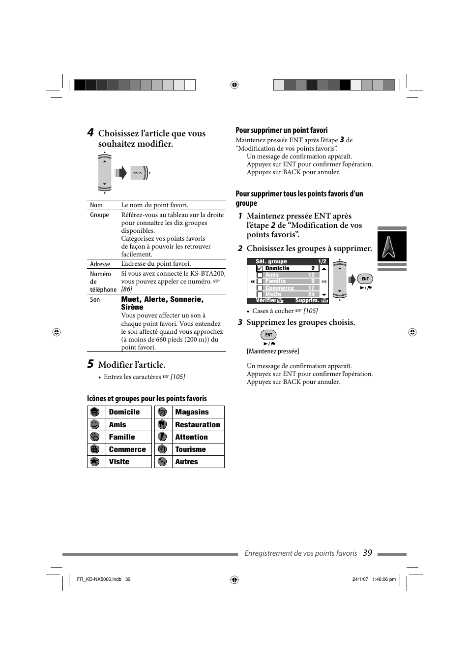 Modifier l’article, Choisissez l’article que vous souhaitez modifier | JVC KD-NX5000- User Manual | Page 275 / 357