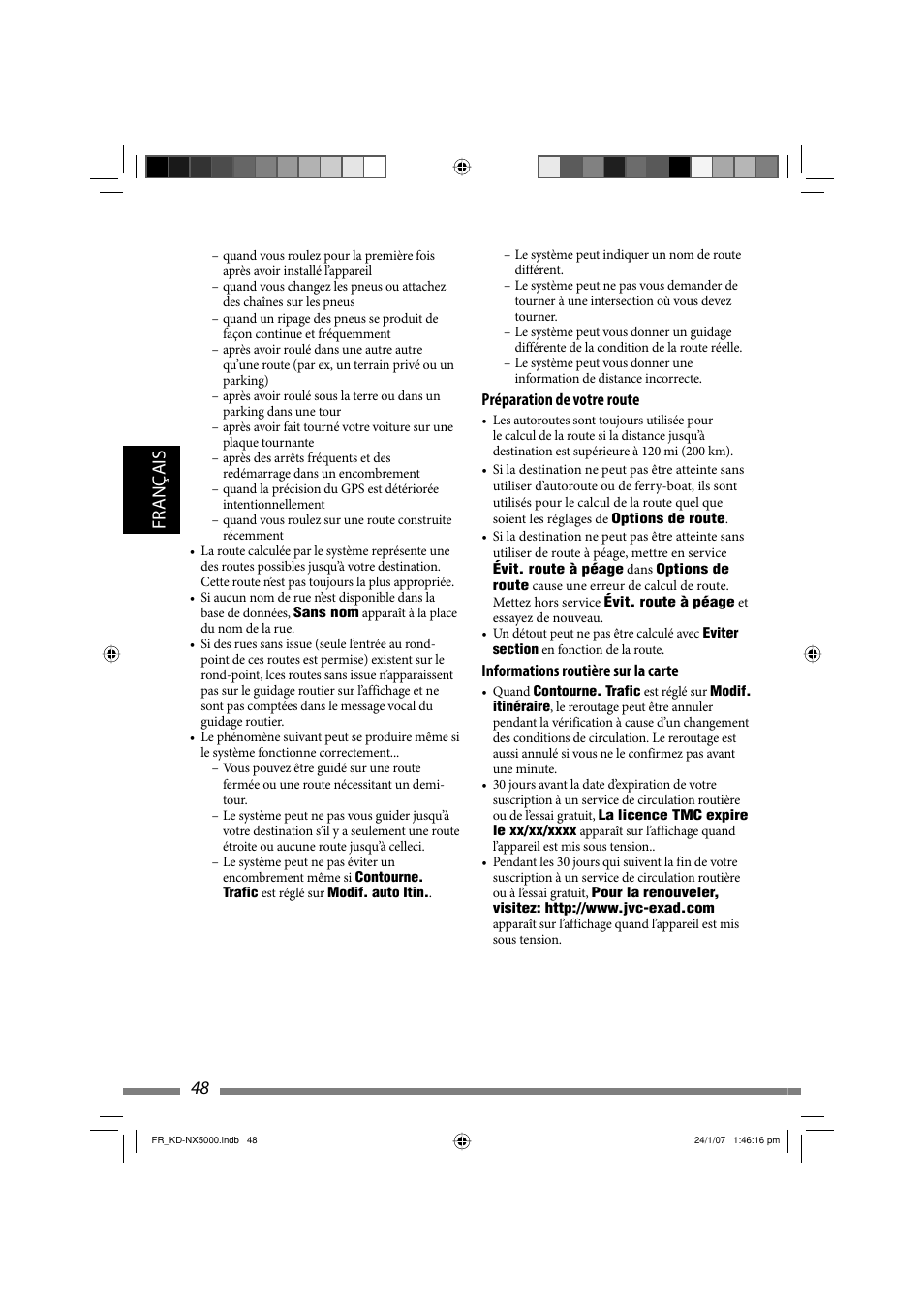 48 français 48 | JVC KD-NX5000- User Manual | Page 284 / 357