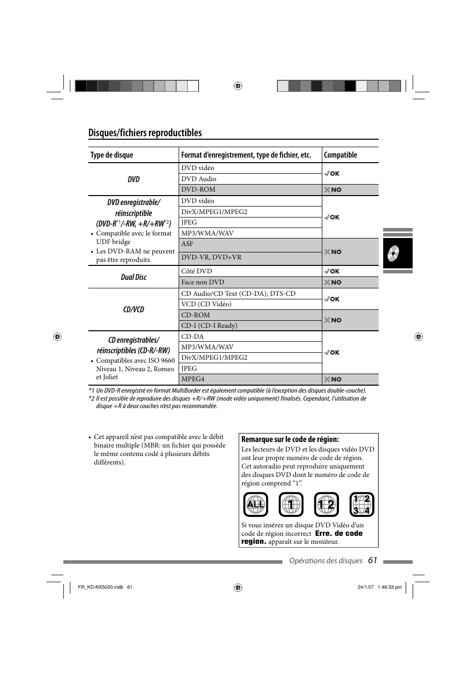 Disques/fichiers reproductibles | JVC KD-NX5000- User Manual | Page 297 / 357