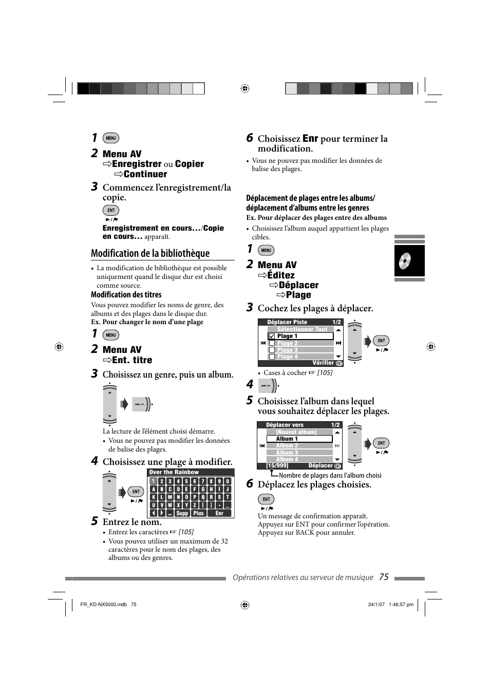 Modification de la bibliothèque | JVC KD-NX5000- User Manual | Page 311 / 357