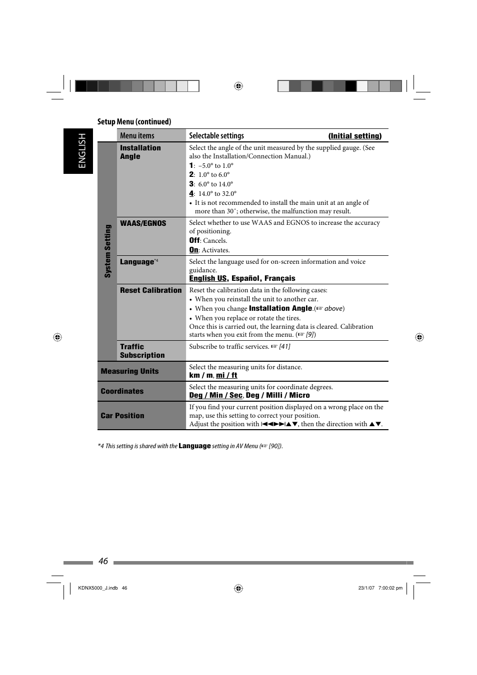 46 english | JVC KD-NX5000- User Manual | Page 46 / 357