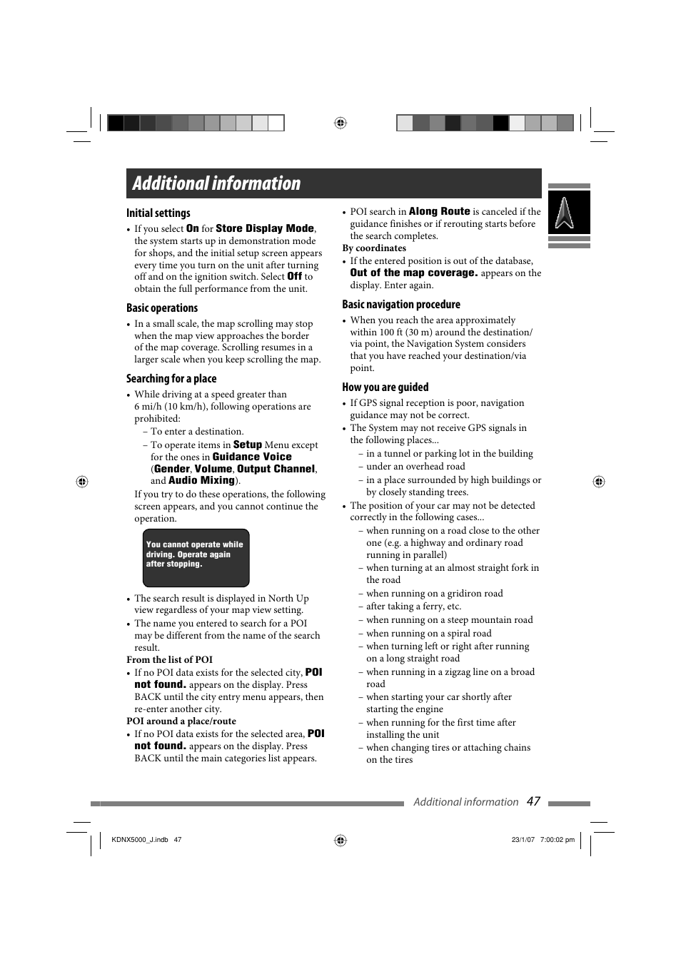 Additional information | JVC KD-NX5000- User Manual | Page 47 / 357