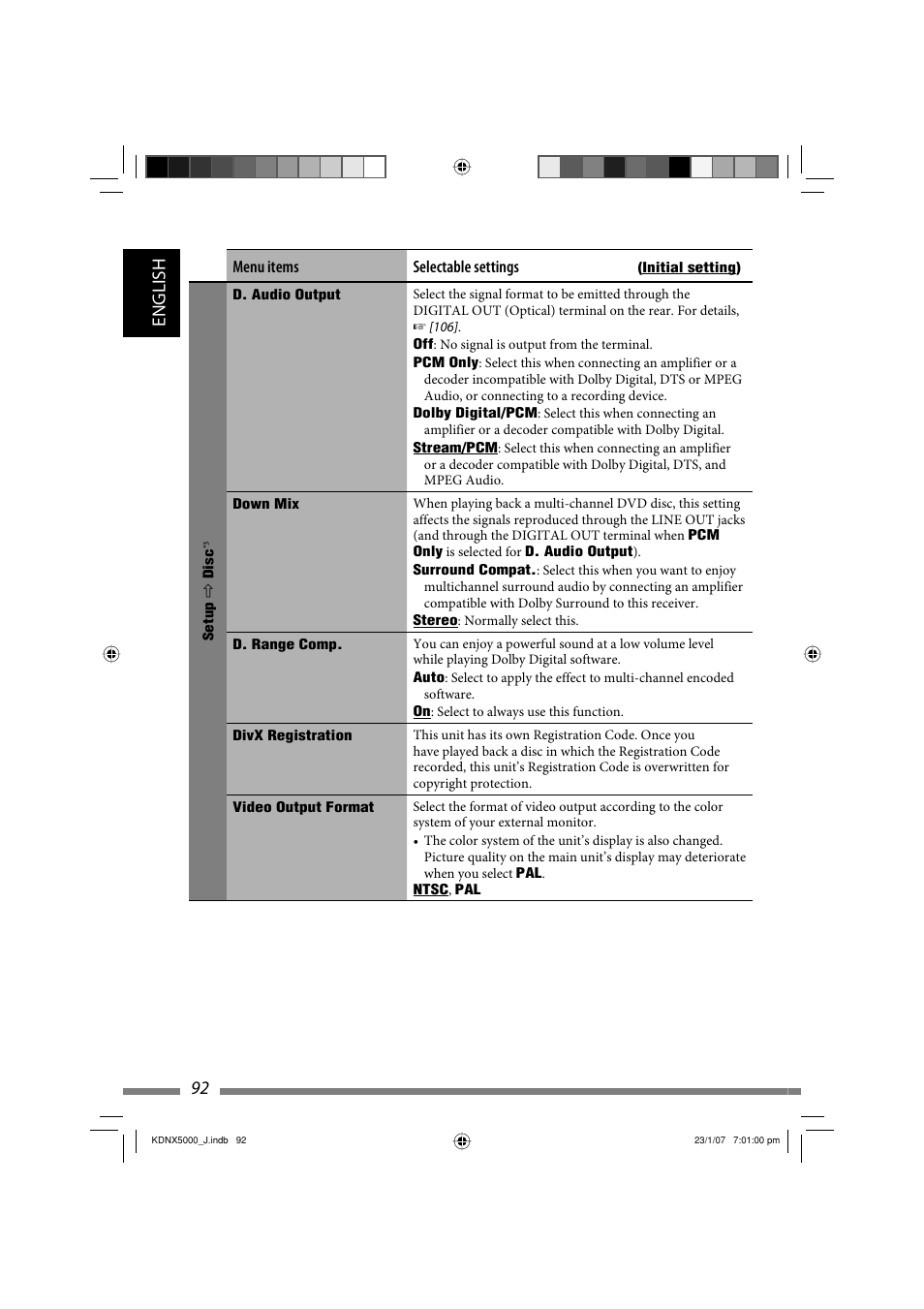 English 92 | JVC KD-NX5000- User Manual | Page 92 / 357