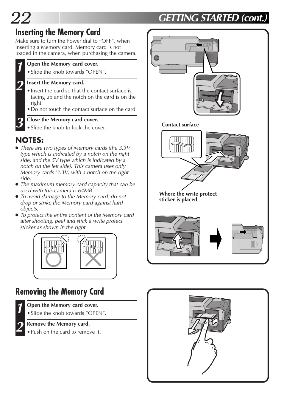 Getting started (cont.) | JVC GC-QX3HD User Manual | Page 22 / 104