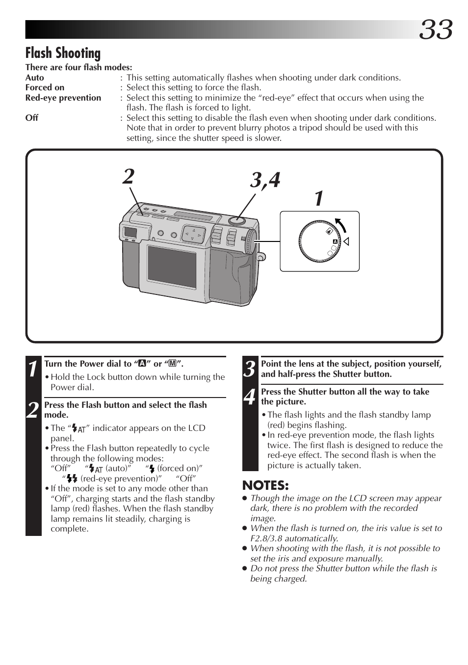 Flash shooting | JVC GC-QX3HD User Manual | Page 33 / 104