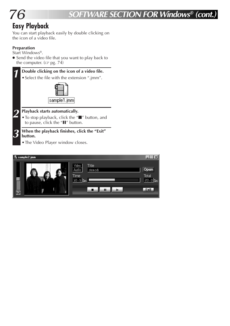 Cont.) | JVC GC-QX3HD User Manual | Page 76 / 104