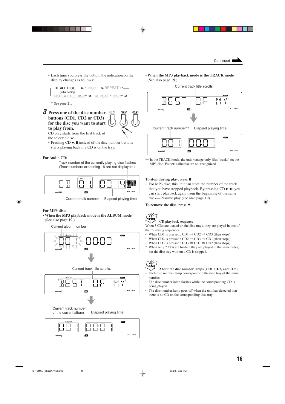 JVC CA-MXGA77 User Manual | Page 19 / 42