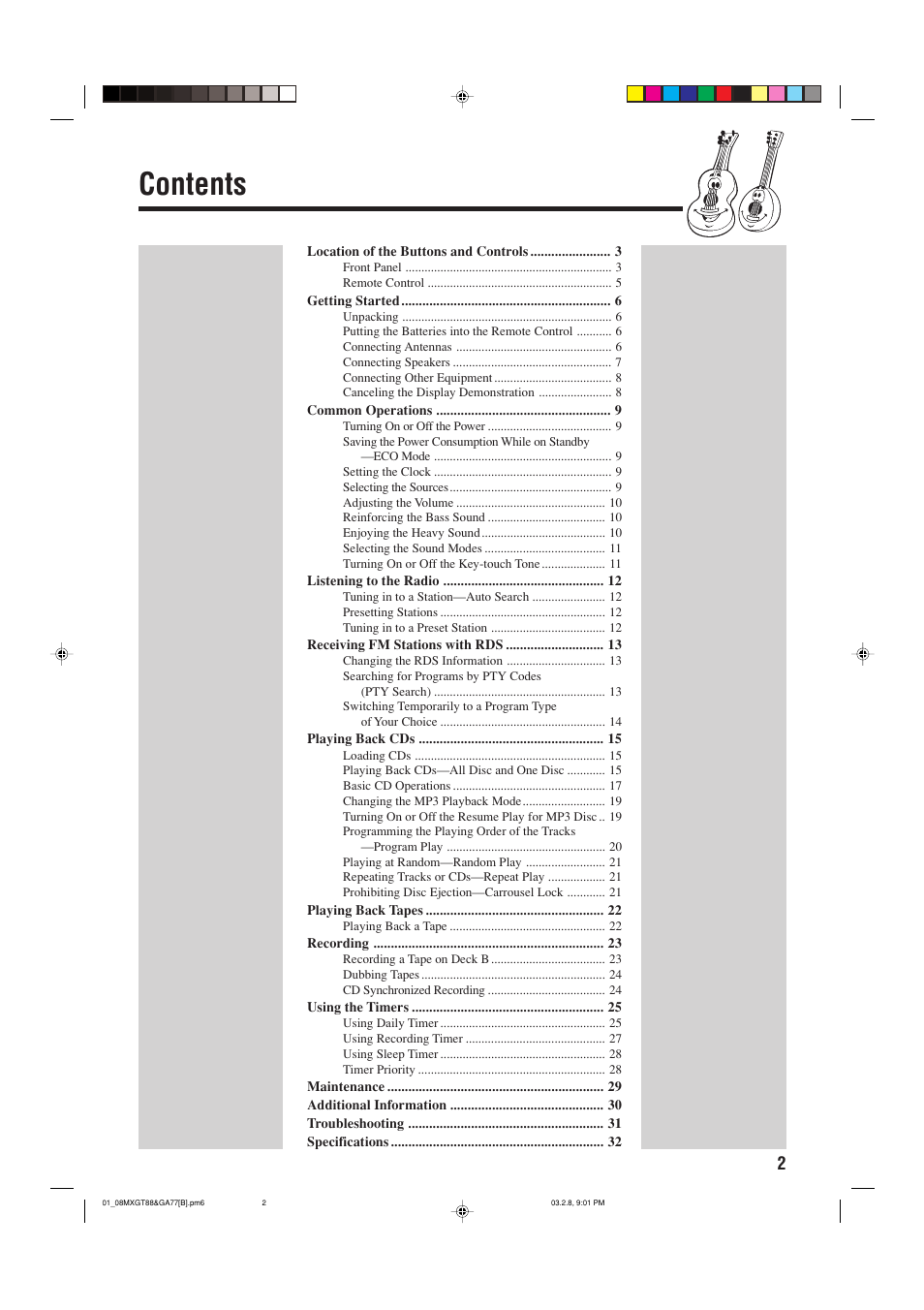 JVC CA-MXGA77 User Manual | Page 5 / 42