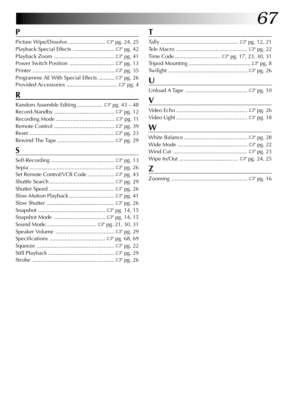 JVC GR-DVL105 User Manual | Page 67 / 72