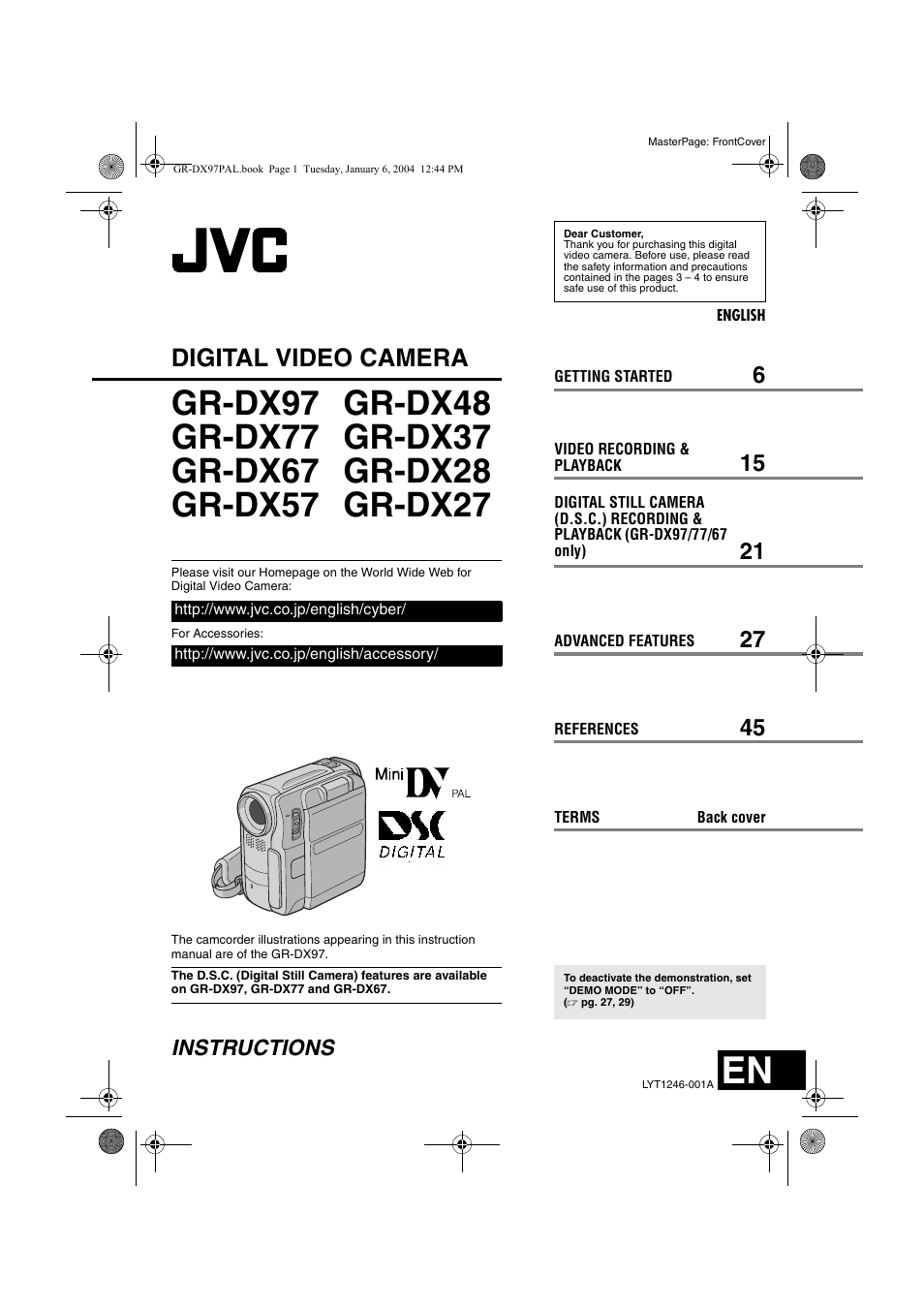 JVC GR-DX28 User Manual | 52 pages