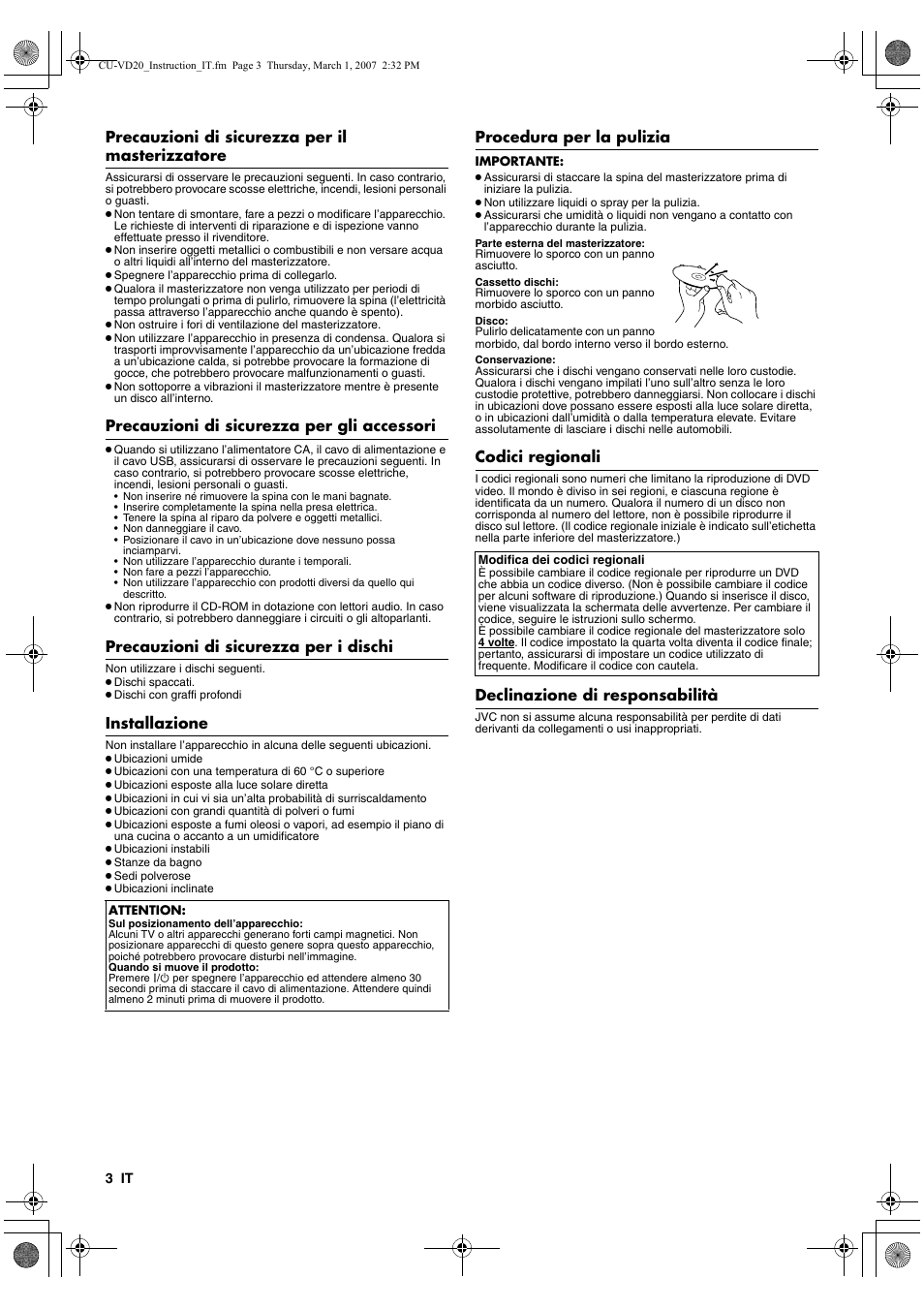 JVC CU-VD20EK User Manual | Page 38 / 136