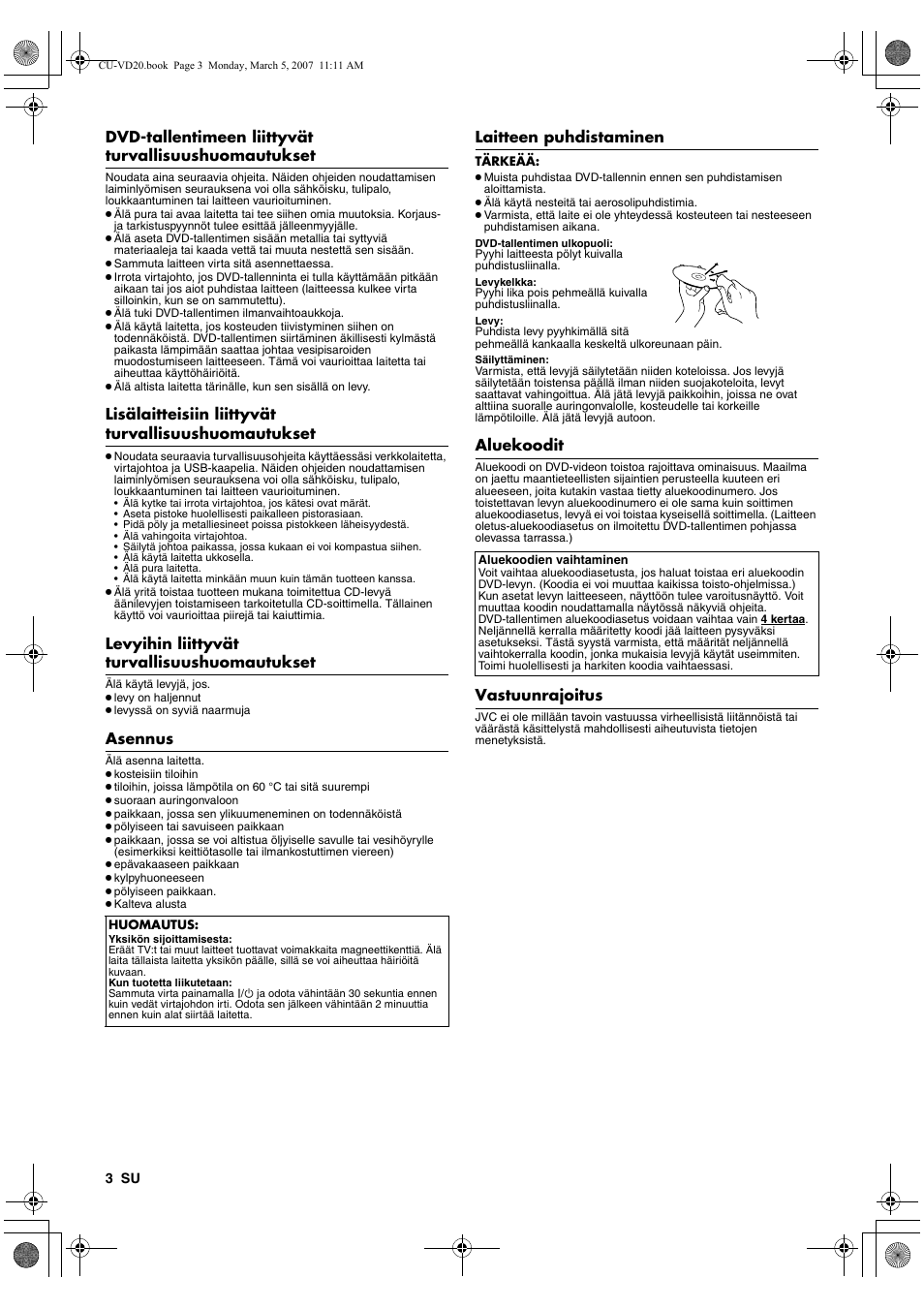 JVC CU-VD20EK User Manual | Page 52 / 136