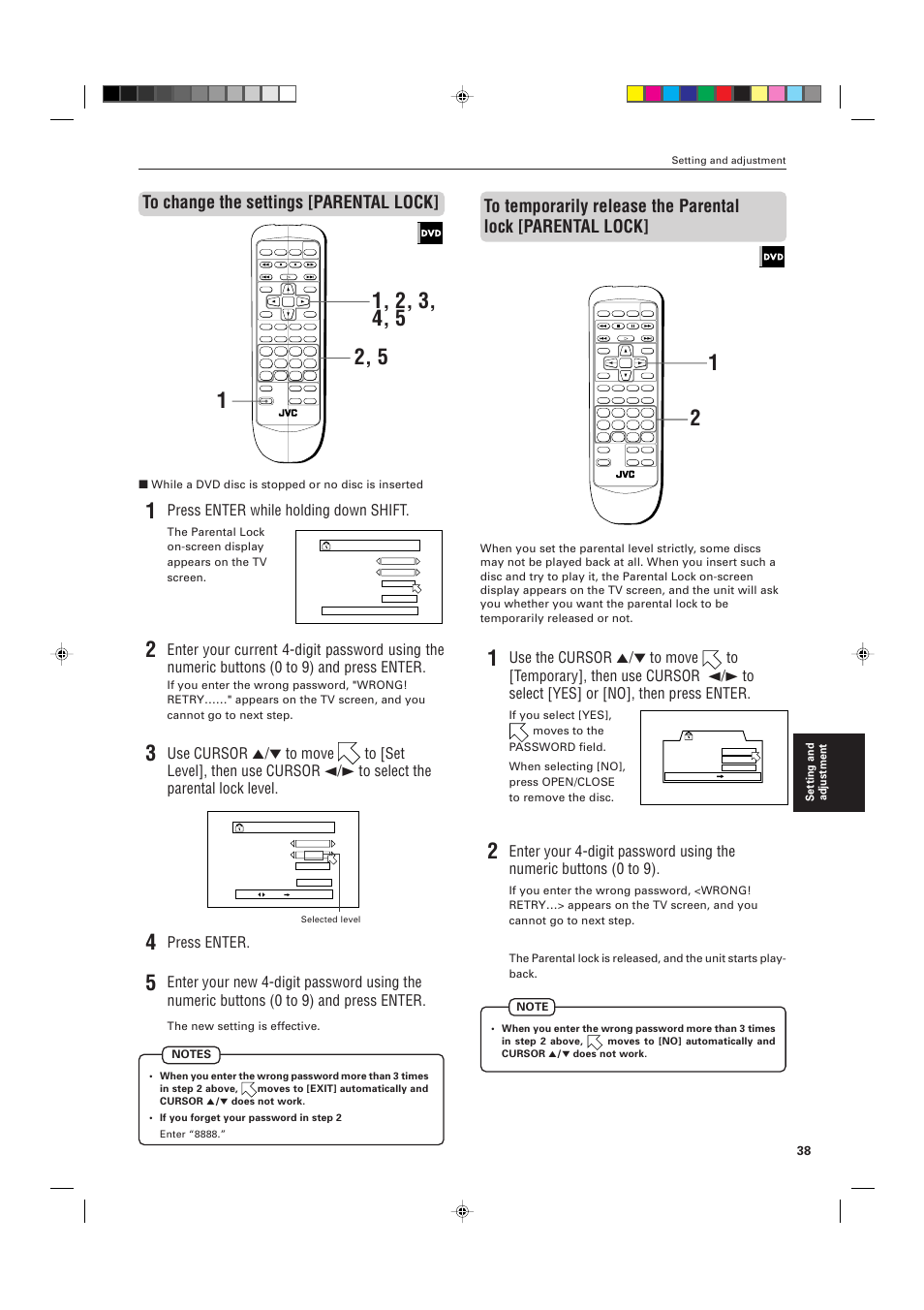 Press enter while holding down shift, Press enter | JVC XV-511BK  EN User Manual | Page 41 / 48