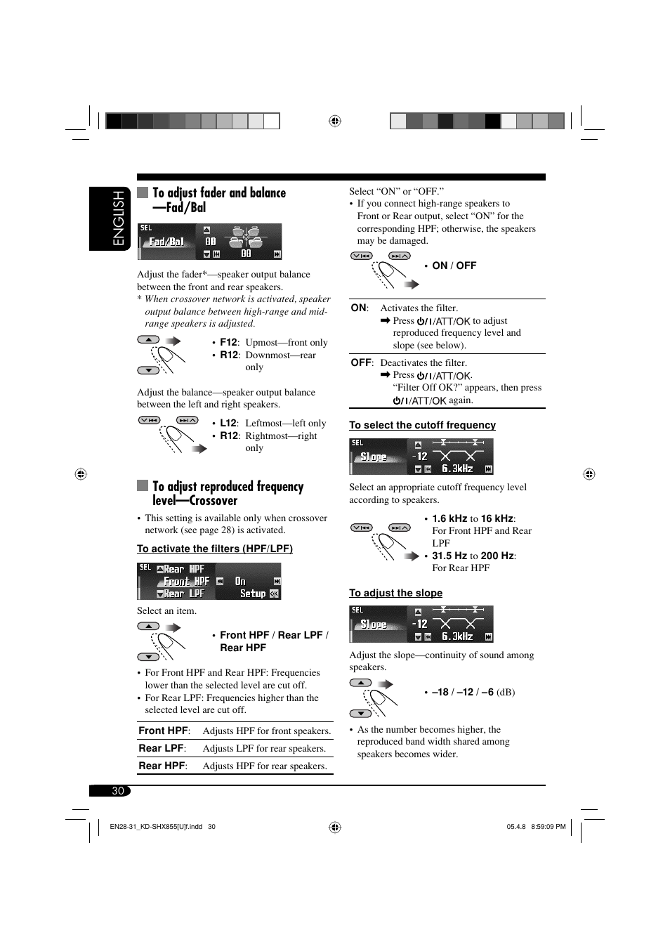 English | JVC EXAD LVT1373-001A User Manual | Page 30 / 58