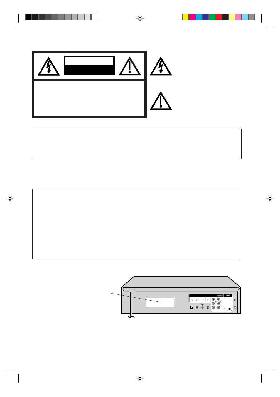 Location of the required marking, Caution, Risk of electric shock do not open | JVC LPT0719-001A User Manual | Page 2 / 60