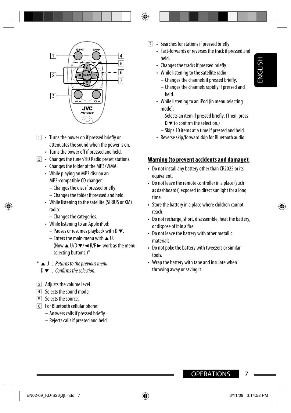 English 7 operations | JVC GET0570-001A User Manual | Page 165 / 198