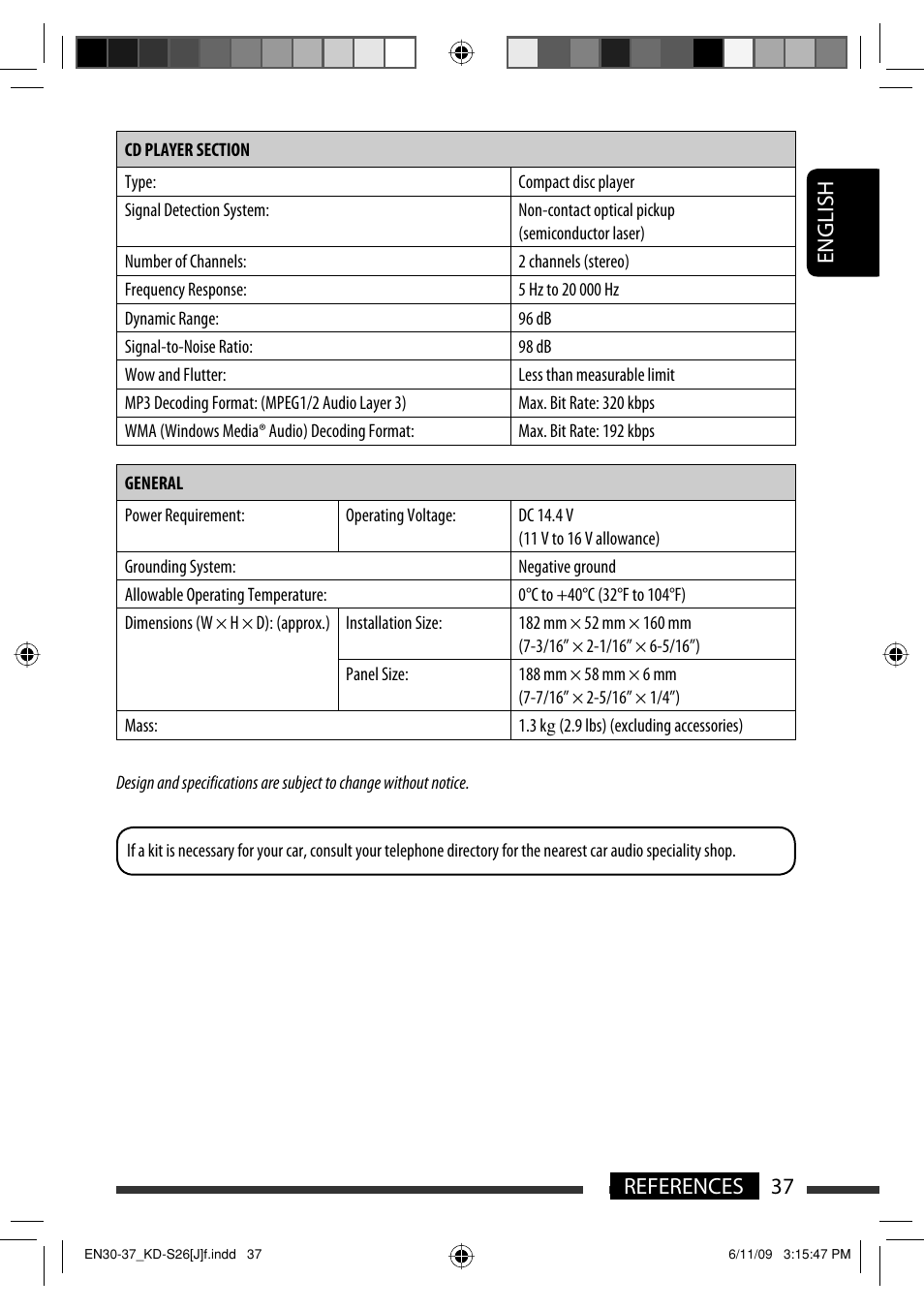 English 37 references | JVC GET0570-001A User Manual | Page 195 / 198