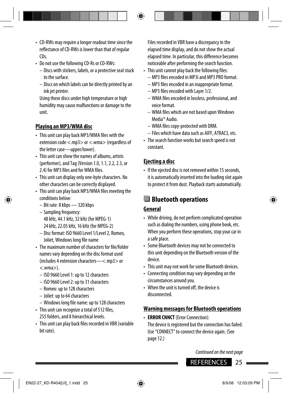 Bluetooth operations, 25 references | JVC GET0570-001A User Manual | Page 67 / 198