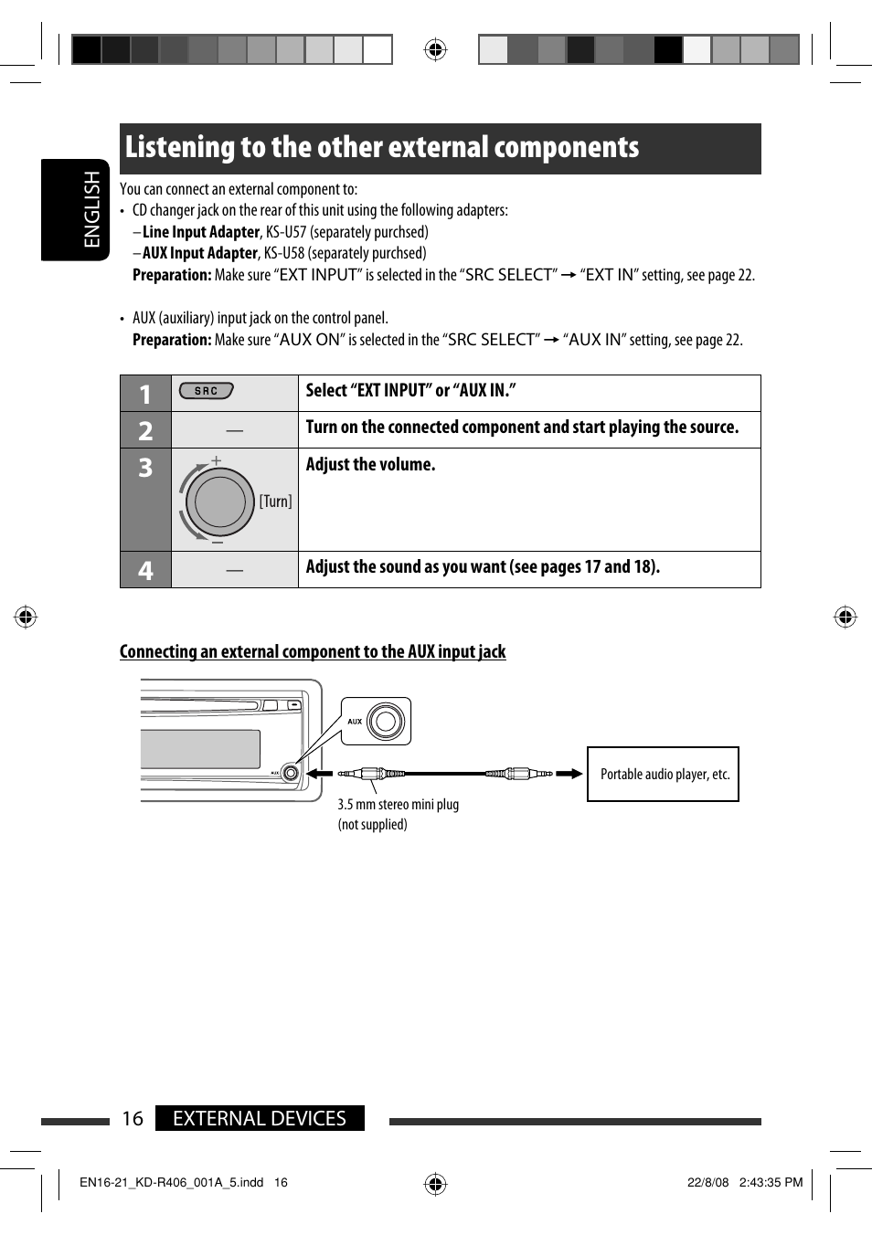 Listening to the other external components | JVC GET0570-001A User Manual | Page 94 / 198