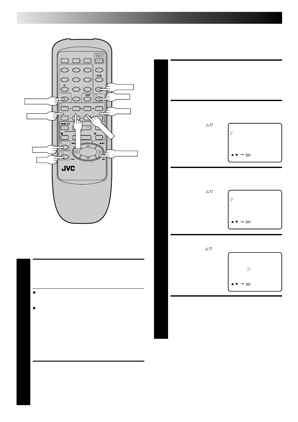 Access main menu screen, Access function set screen, Access auto timer screen | Select mode, Return to normal screen, Access programme screen, Revise programme information, Timer recording (cont.), Auto timer, Check and cancel programmes | JVC FST-GTK2I HR-J240E User Manual | Page 18 / 32