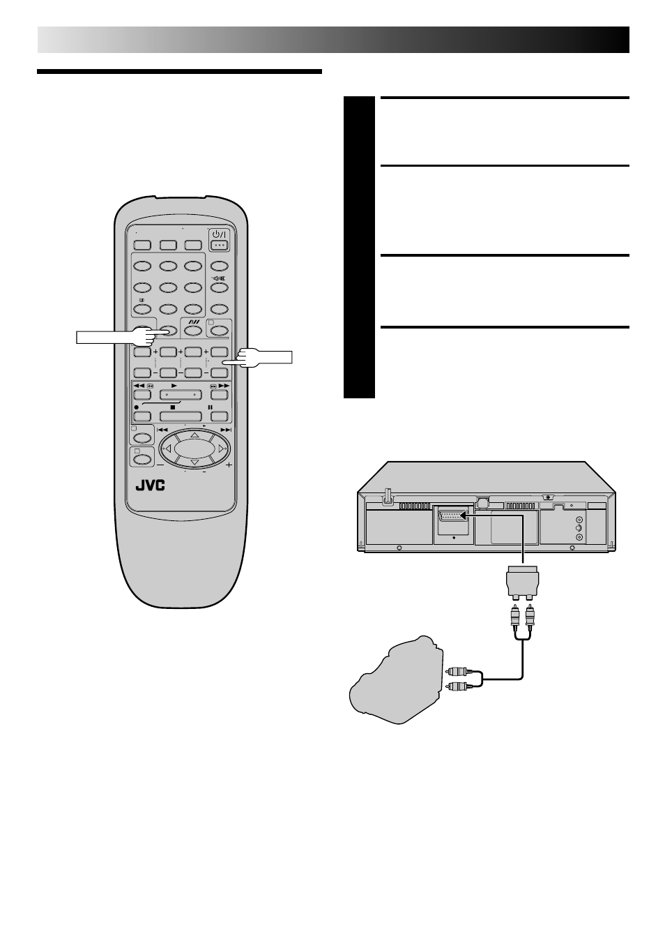 Edit from a camcorder, Make connections, Set recorder’s input mode | Start camcorder, Start recorder, Editing (cont.) | JVC FST-GTK2I HR-J240E User Manual | Page 20 / 32