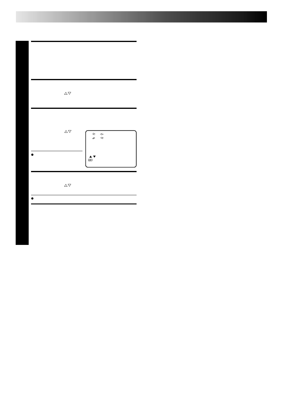 Access tuner set screen, Access channel list, Select channel to fine-tune | Perform tuning, Return to normal screen, Tuner set (cont.), Fine-tuning channels | JVC FST-GTK2I HR-J240E User Manual | Page 24 / 32