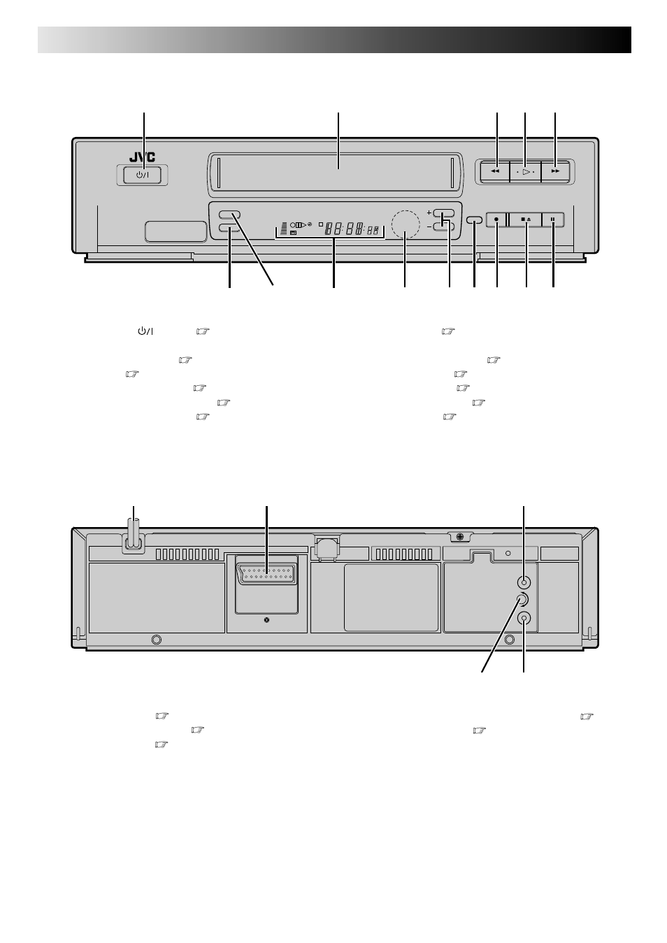 Index, Front view, Rear view | JVC FST-GTK2I HR-J240E User Manual | Page 28 / 32