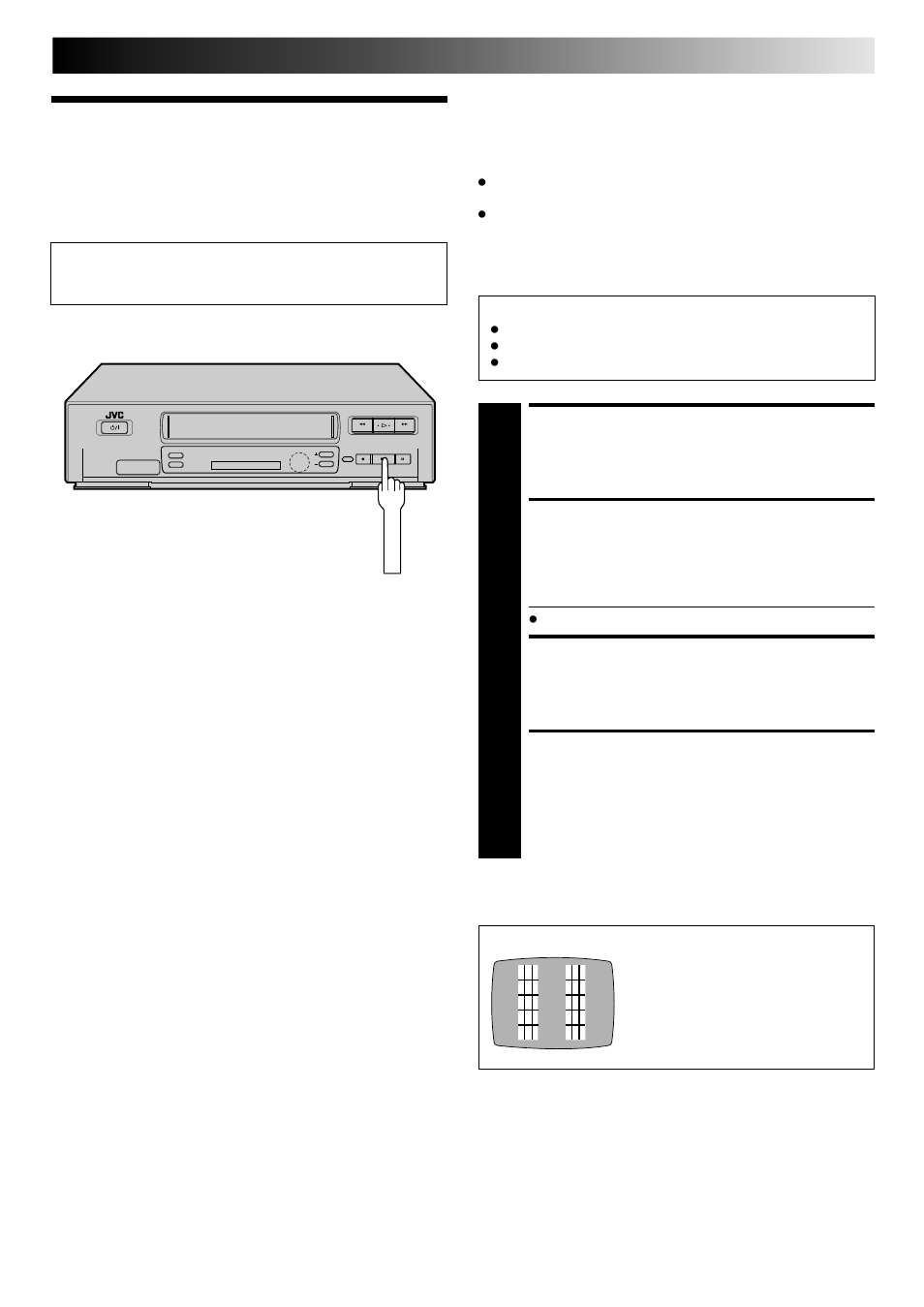 Video channel set, Set tv channel, Bring test signal on screen | Tune your recorder, Exit video channel set mode | JVC FST-GTK2I HR-J240E User Manual | Page 5 / 32