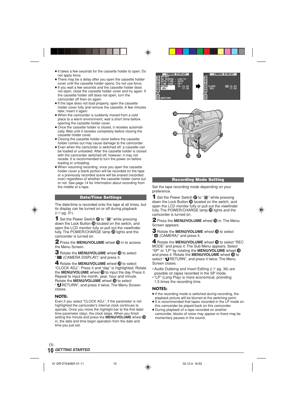 Ut % y | JVC GR-D70  EN User Manual | Page 10 / 56