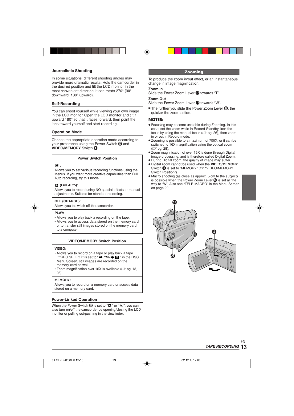 JVC GR-D70  EN User Manual | Page 13 / 56