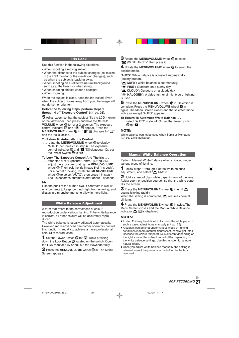 JVC GR-D70  EN User Manual | Page 27 / 56