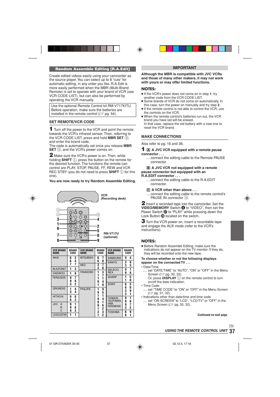 JVC GR-D70  EN User Manual | Page 37 / 56