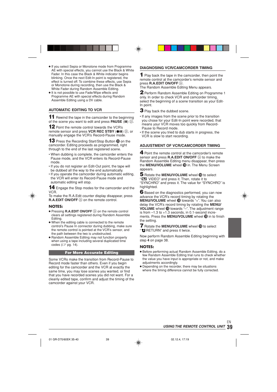 JVC GR-D70  EN User Manual | Page 39 / 56