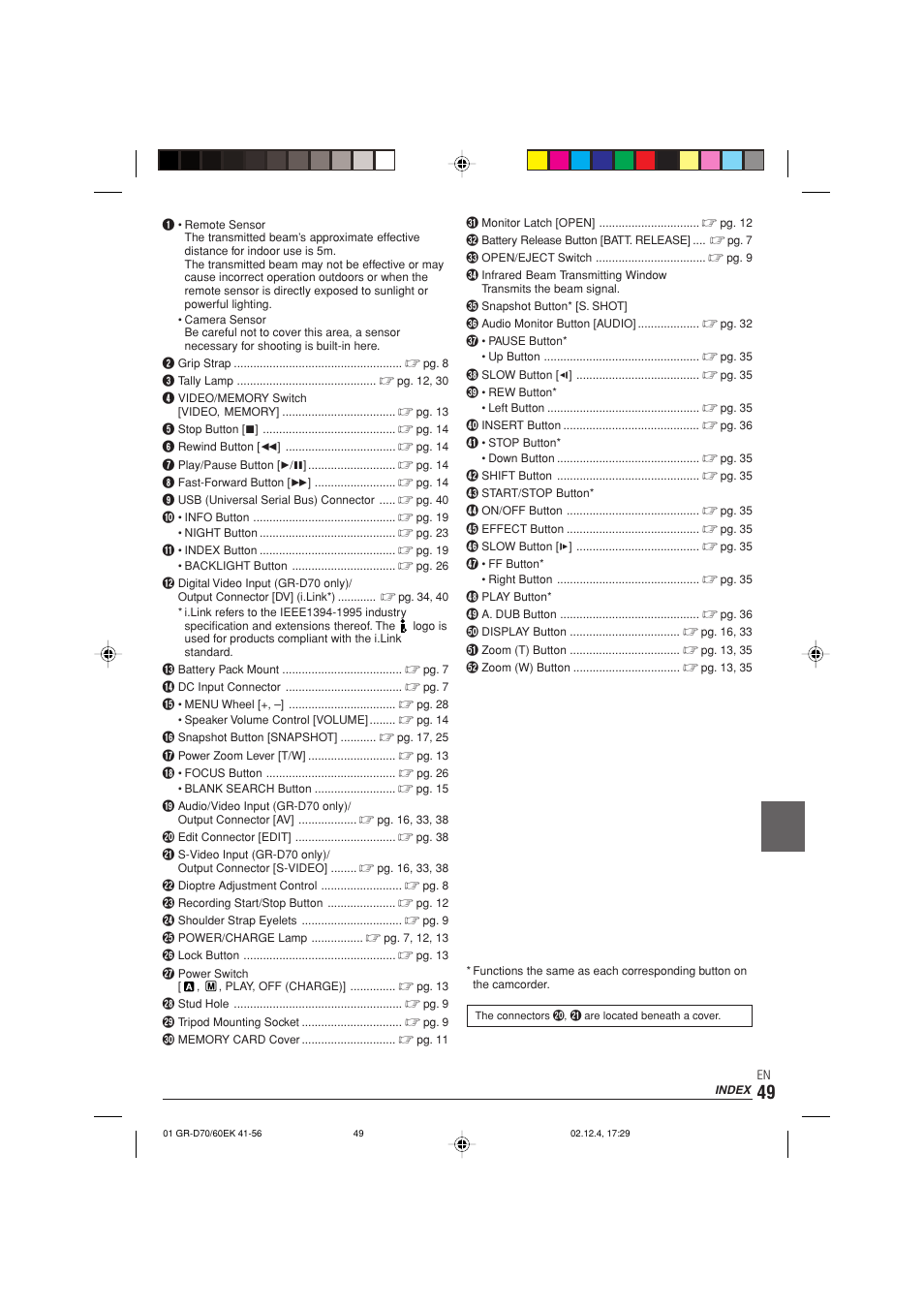 JVC GR-D70  EN User Manual | Page 49 / 56