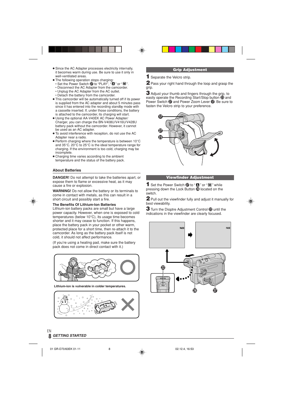 JVC GR-D70  EN User Manual | Page 8 / 56